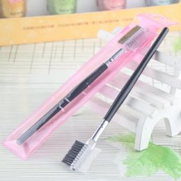 High quality double eyebrow brush angle eyebrow brush eyelash comb handle eyeliner eyebrow care tool enhancer SZ107