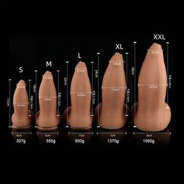 Realistic Huge Thick Anal Dildo Female Masturbator Liquid Silicone Expander Butt Plug For Women Anal Beads Dilator Sex Toys Shop L230518