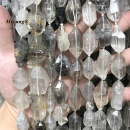Crystal Large April Birthstone Natural Raw Herkimers Quartz Cutting Nugget Beads For DIY Jewellery Making MY220719