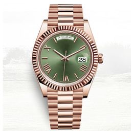 Trusty watch Mens watches 40mm DD Automatic 2813 movement Olive dial Mens watch Stainless steel Women watches Lady Wristwatch With box papers Montre de luxe watch