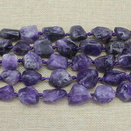 Crystal 1020MM 16Pcs 100% Natural Purple Crystal Block Rough Raw Material Jewellery Accessories Findings Jewellery Loose Beads