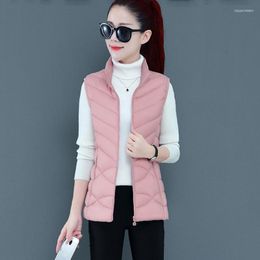 Women's Vests Fashion Autumn Winter Long Cotton Vest Women Jacket Korean Hooded Sleeveless Coat Slim Warm Ladies Waistcoat