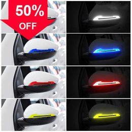 New Car Reflective Stickers Collision avoidance Warning Strip Tape Traceless Protective Sticker Warn on Car Rearview Mirror