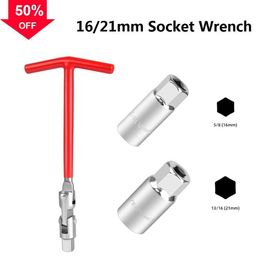 New High Quality T-Handle Universal Joint Spark Plug Socket Wrench Remover Installer Rotate Auto Repair Tool T-handle Wrench