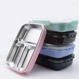 Dinnerware Sets Stainless Steel Multideck Rice Box Colours Bowl Solid Portable Separate School Tray Joint Storage Container