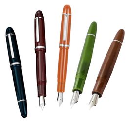 Fountain Pens JinHao X159 Pen Acrylic sliver Metal Clip EF F nibs office school supplies calligraphy writing pens green red coffee 230607