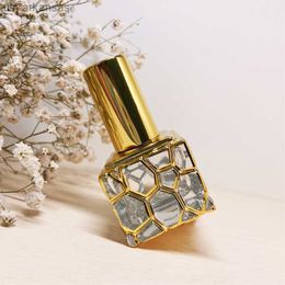 Fragrance 10ML Mini Perfume Spray Bottle Water Cube Shape Portable Perfume Press Bottle Liquid Atomizer Gold Luxury Perfumes For Travel L230523