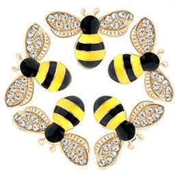 Jewellery Pouches 20 Pcs Enamel Bee Charms Pendants Rhinestone Craft Embellishments Crafting For DIY Handmade Crafts(Yellow Black)