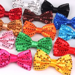 Neck Ties Fashion Bow Tie For Men Women Classic Sequins Bowtie Wedding Party Bowknot Adult Mens Bowties Cravats Yellow 230605