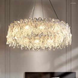 Chandeliers Contemporary Luxury Home Bedroom Led Round Ceiling Crystal Modern & Pendant For Living Room Decor Luster