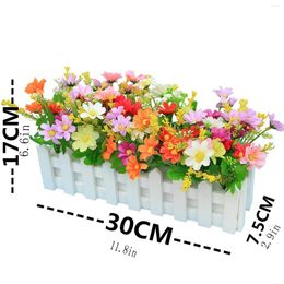 Decorative Flowers Winter Artificial Outdoor With Fence Decoration Plant Chrysanthemum Home And Flower Arrangements