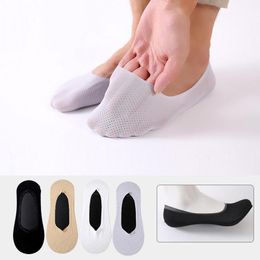 Men's Socks Ice Silk Male Hosiery Invisible Boat Non-slip Summer No Trace Casual Breathable Ship Classic Men