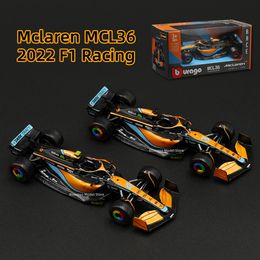 Diecast Model Bburago 1 43 McLaren MCL36 C42 75 RB18 W13 Formula Racing Car Static Simulation Alloy 230605