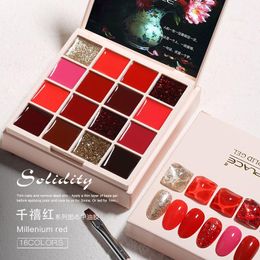 Oil 16colors New Millennium Red Solidlity Uv Gel Nude,very Peri,nature Solid Jelly Gel Polish Nail Galaxy Noflow Arts Lacquer Gy059