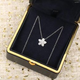 Charms High Quality Trendy 2023 European Famous Brands Luxury Jewelry Necklace For Women Cherry Flowers