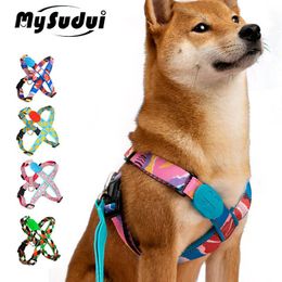 Harnesses Step In Dog Harness Heavy Duty Comfort Pattern Fashionable Harness For Small Large Dogs Training Running Outdoor No Choke Escape