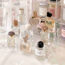 Fragrance 20-50cm Acrylic Cosmetic Display Riser Stand Organiser Storage Rack Holder for Nail Polish Essential Oil Figures Perfume Cupcake L230523