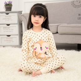 Pajamas Yellow Pajama Set Cartoon Clothes Toddler Girls Pyjama Cotton Kids Clothes Casual Children Sleepwear Teenager Homewear Outfits 230606