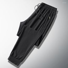 Men's Pants Korean Fashion Men Thin Casual Summer Cool Male Trousers Breathable Elastic Man Joggers Plus Size 9XL