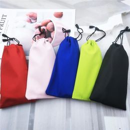 Sunglasses Cases 15Pcs Colourful Microfiber Sunglasses Eyewear Pouch Spectacle Glass Cloth Bag Pouch Custom Glasses Pouch Optical Protecter Bag 230607