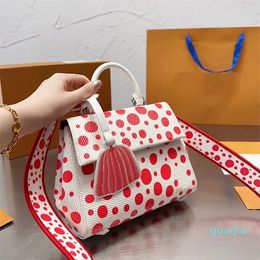 Evening Bags Dot Crossbody Bag Shopping Handbags Women Tote Bags cluny Detachable Wide Shoulder Strap Genuine Leather Handle Flip Wallet Fashion
