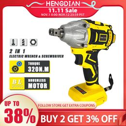 Sleutels Cordless Electric Wrench Impact Screwdriver Hand Lithium Ion Battery Power Tools Without Battery & Charger