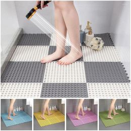 Bath Mats Air Massage Soft Plastic Mat Splicing Mesh Toilet Ground Non-slip Bathroom Carpet