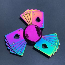 Decompression Toy Metal Rainbow Fidget Spinner Antistress Colourful R118 Bearing Hand ADHD Finger Stress Relief Toys For Aldult Kid 230607