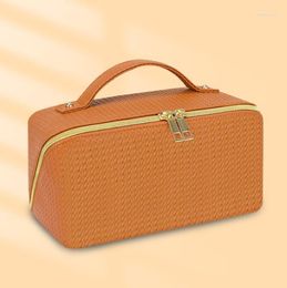 Duffel Bags 2023 Small Weave Premium High Capacity Portable Wash Bag Travel Outdoor Splash Proof Sailor Carrying PU Makeup