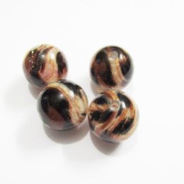 Crystal Newest 20mm 100pcs/lot Acrylic Inside Wrapped Leopard Cloth Beads For Chunky Kids Jewellery