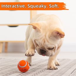 Interactive toys, latex rugby balls, tennis balls, dog bites, squeaking noises, ball grinding, pet use