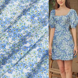 Dresses White Waxberry 12momme Crepe De Chine Silk Digital Printed Fabric Garment Material Summer Women Dress Shirt DIY Freeshipping