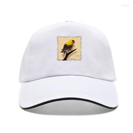Ball Caps Goldfinch Bird on Tree Limb Womens Novelty Baseball Cap Plus Adjustable