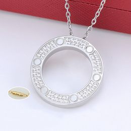 personalized necklaces for women stainless steel diamond love necklace custom name thick gold Silver elegant women accessories designer necklace fashion jewelry