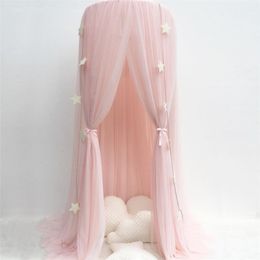 Crib Netting Mosquito Net Hanging Tent Star Decoration Baby Bed Canopy Tulle Curtains for Bedroom Play House Children Kids p230606