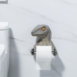 Holders Creative Dinosaur Toilet Paper Holder Wallmounted Roll Holder Paper Towel Holder Toilet Storage Rack Toilet Accessories