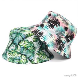Wide Brim Hats Floral Printing Women Fisherman Hat Outdoor Trip Sunscreen Sunshade Fashion Unisex Bucket Men's Fishing Cap R230607
