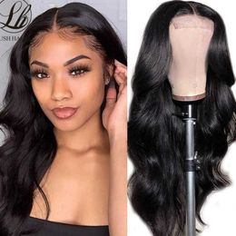 Body Wave Lace Wigs Synthetic Long Wavy 13X4 Lace Wig Middle T Part Lace Wigs Heat Resistant Fibre 613 /Highlight /Ginger Wigs 230524