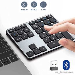 Keyboards Keyboards Wireless Number Pad Rechargeable Bluetooth Numeric Keyboard For Windows 35-Keys Aluminum Keypad For Accountants