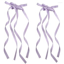 Acessórios para o cabelo 1 PC Fashion Solid Ribbon Bow Clipes Long Tassel Presilhas Big Bowknot Hairpin BB Clip Para Mulheres Crianças Meninas