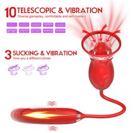 Rose Sucking Vibrator for Women Nipple Clit Stimulator Vibrating Egg Dildo Clitoris Sucker Sex Toy Adults