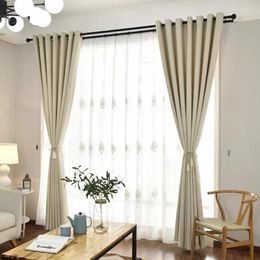 Curtain 2023 Modern Blackout Blue Curtains For Living Room Bedroom Solid Gray Window Treatment Blinds Drapes Thick