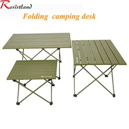 Camp Furniture Folding Camping Table Outdoor BBQ Backpacking Aluminium Alloy Portable Durable Barbecue Desk Computer Lightweight 230607