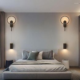 Wall Lamp Light Luxury Modern AC90-260V Living Room TV Background Indoor Aisle Bedroom Bedside Decor