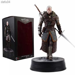 The Witcher 3 Wild Hunt Geralt of Rivia Action Figure Toys Game Figurine 24cm PVC Collection Model Ornaments Gift for Children L230522