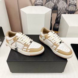 Luxury skeleton couple casual shoes men's shoes and women's shoes designer Skel top low-top and bones hi-skin skeleton sneakers.