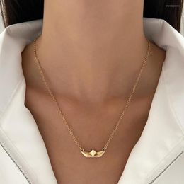 Chains Gold Color Fashion Exquisite Boat Shape Pendant Jewelry Necklace Stainless Steel Lovely Women Gift