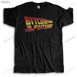 Bitcoin Is The Future T Shirt Uomo Cotton Tee BTC Crypto Currency Blockchain Tshirt manica corta Streetwear Fashion T-shirt regalo L230520
