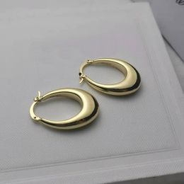 New Moon shaped Earrings Feminine Style Smooth Brass Gold Plated Pearl Earrings Luxury Jewellery E3004