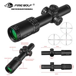 Fire Wolf Silver Tactical Optical Rifle scope for with Red and Green Illuminated Cross scope for Range for Airsoft and Hunting
